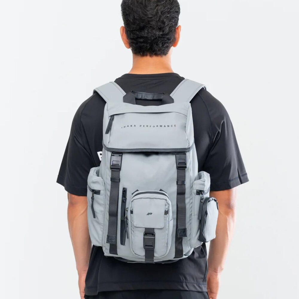Utility Tech Backpack - Gray, Black, Taupe Gray